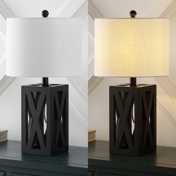 Stewart 21.5" Wood LED Table Lamp